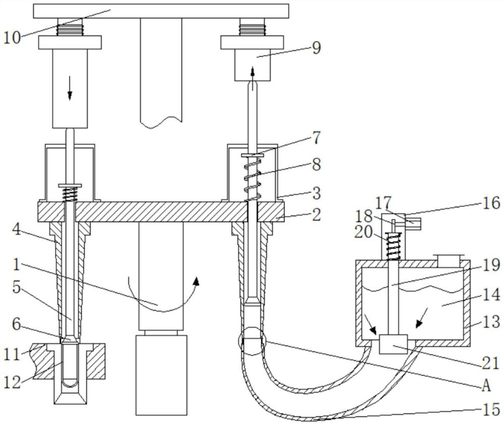 A medicine filling mechanism of an automatic hard capsule filling machine