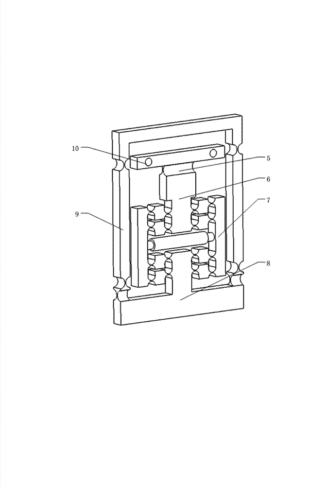 Space decoupling three-dimensional motion parallel micro-motion mechanism