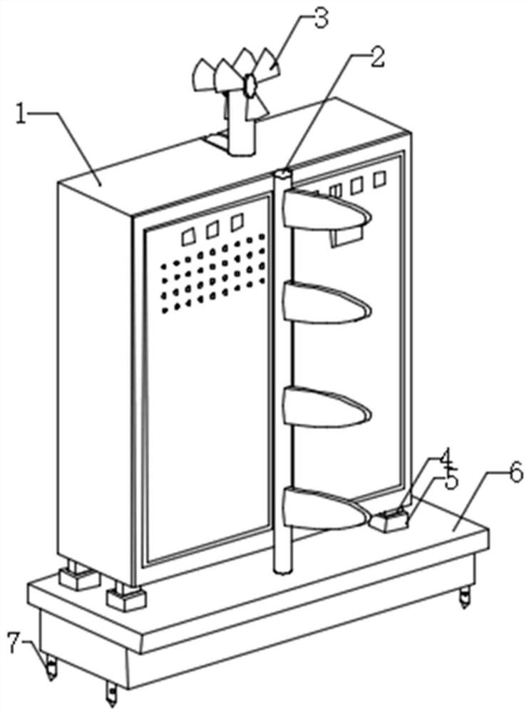 Power distribution cabinet with improved windproof structure