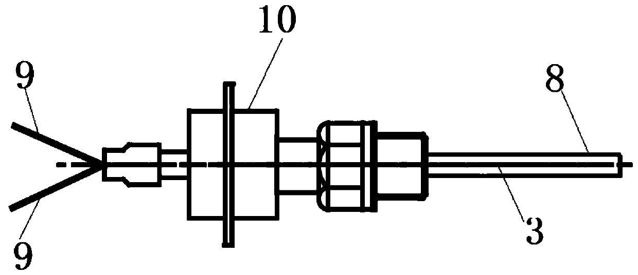 Temperature measurement system based on ysz:re fluorescence lifetime measurement and its test method and application