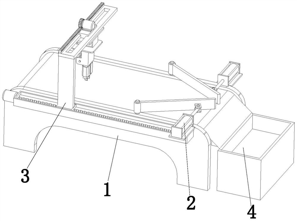 Chip processing material receiving and feeding device