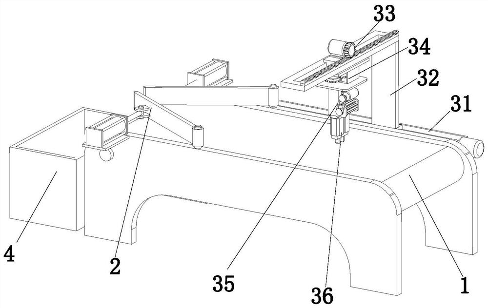 Chip processing material receiving and feeding device