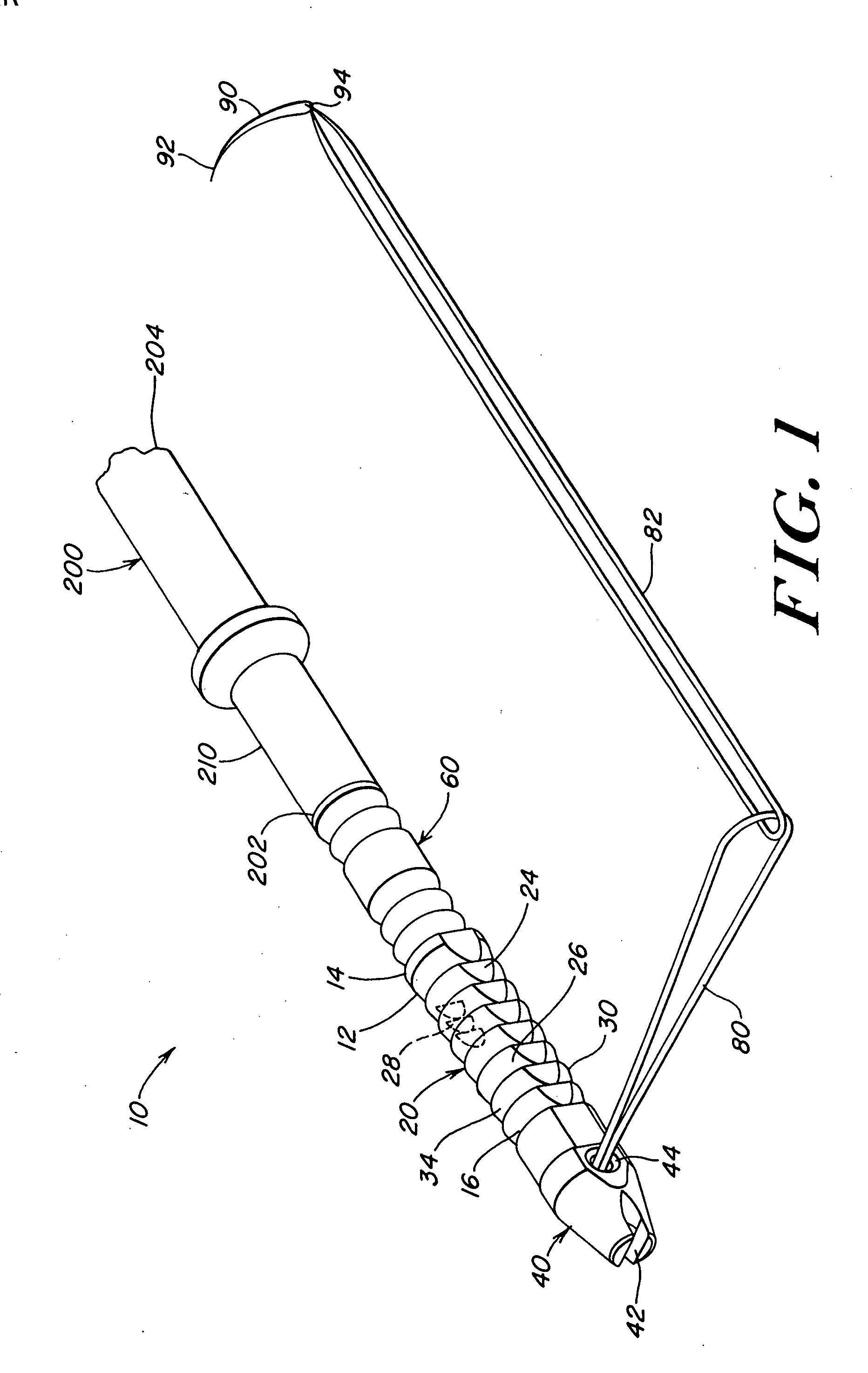Knotless bioabsorbable suture anchor system and method