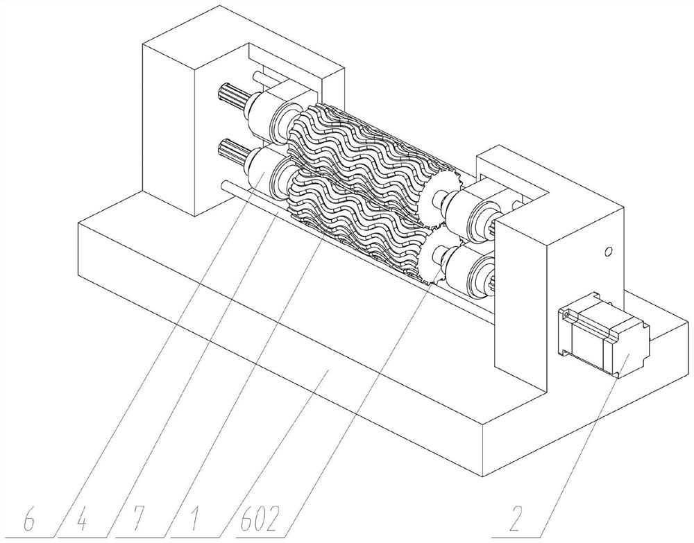 Corrugation pressing device for petrochemical filter screen