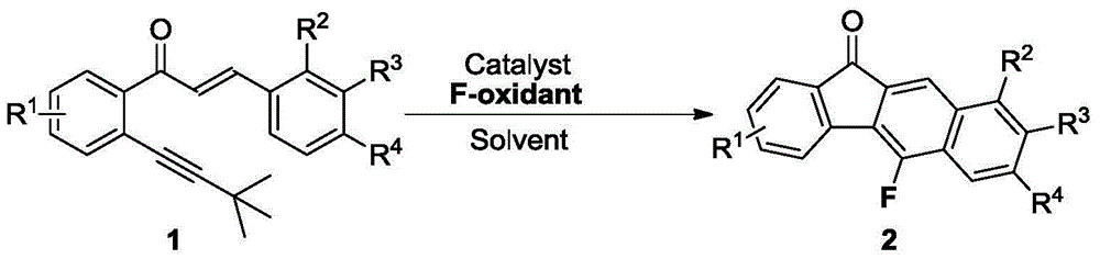 Method for synthesizing fluorofluorenone compound