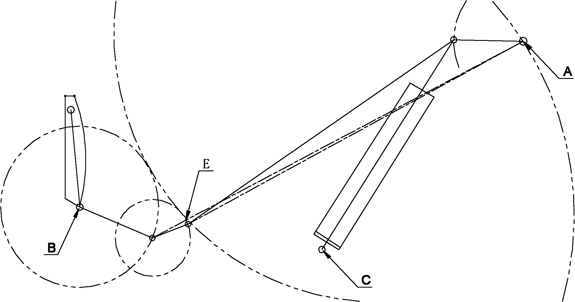 Six-bar mechanism of dumper lifting device