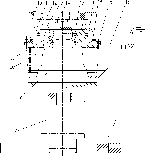 Hydraulic fixture for four-hole drilling for end tooth flange yoke of drive shaft