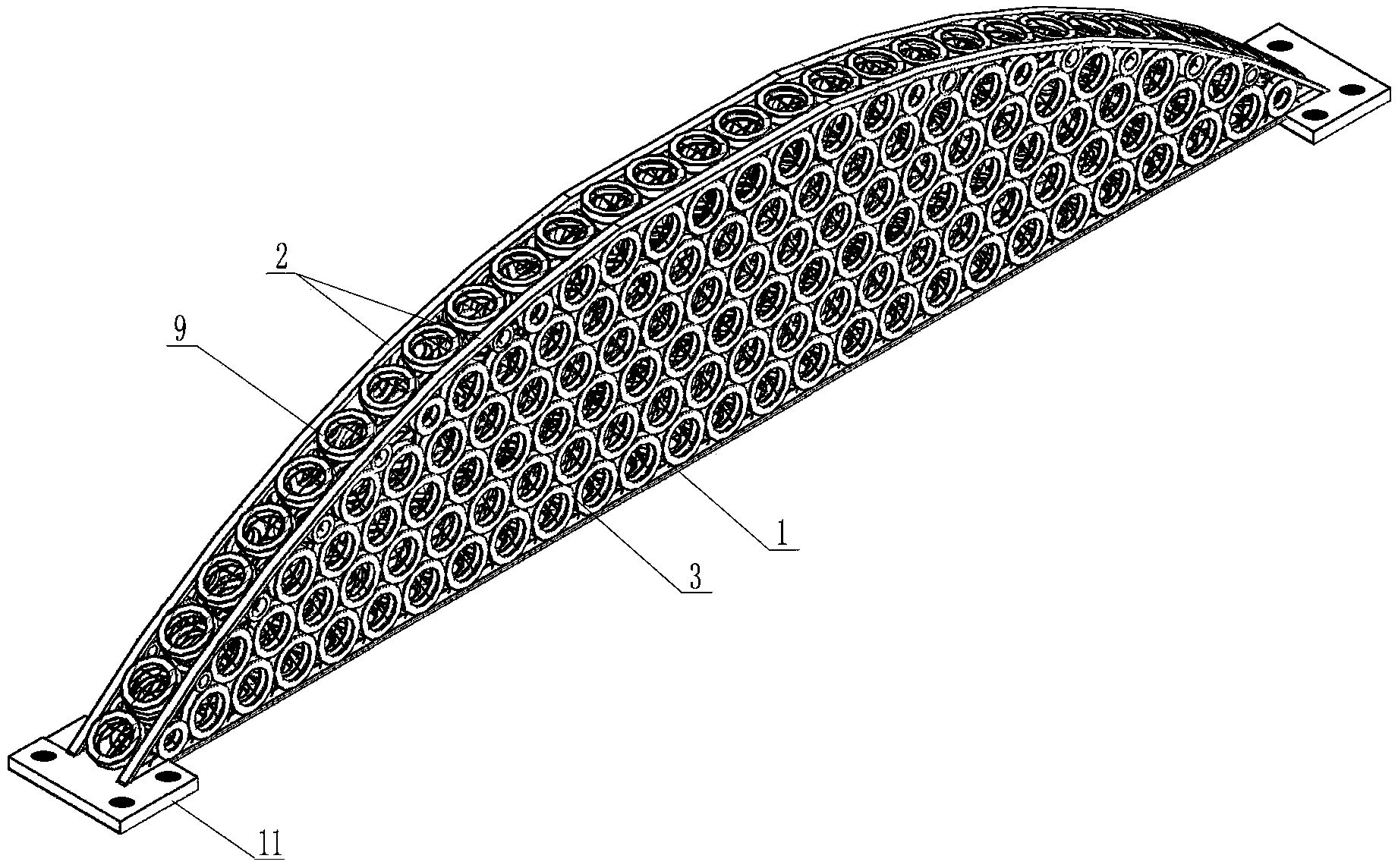 Waste and old tyre truss