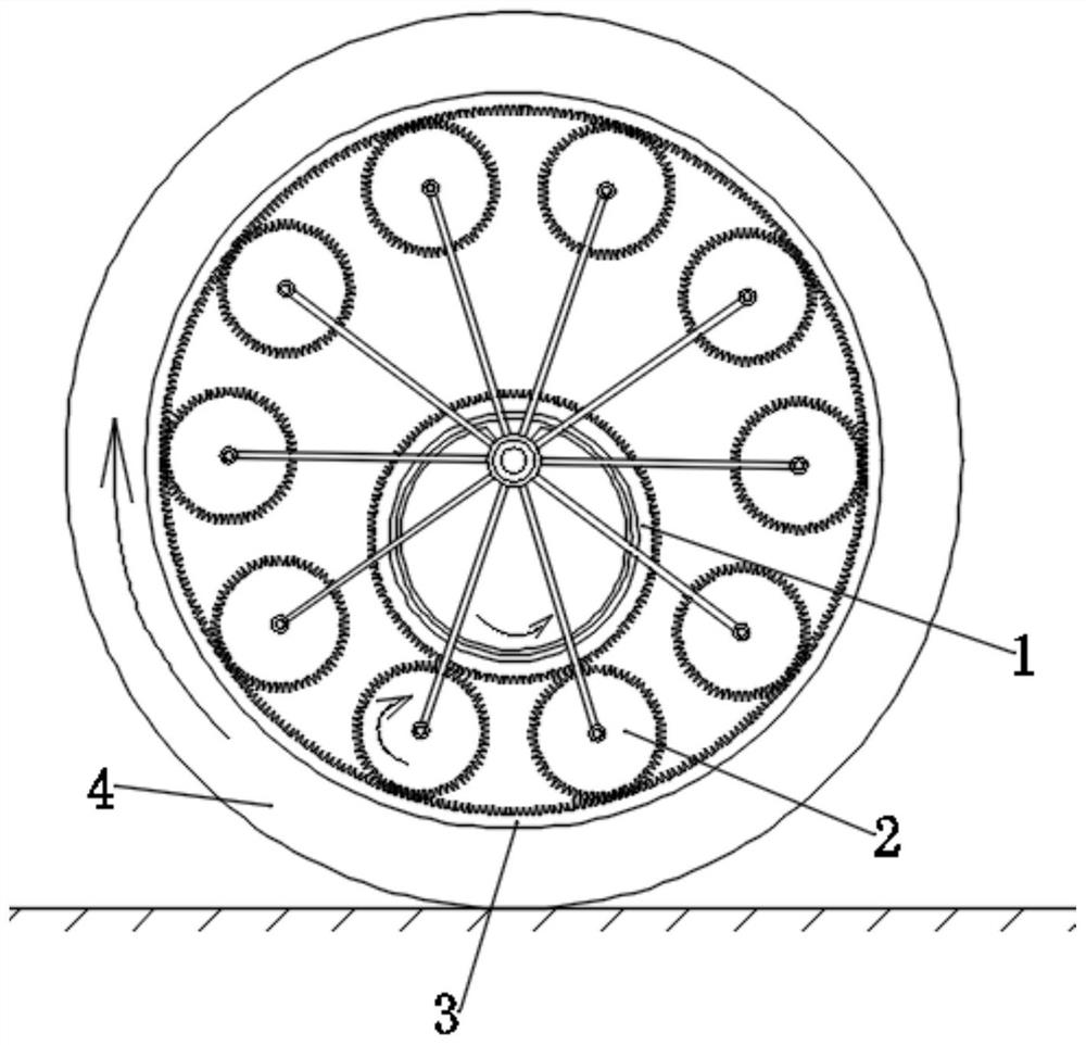 Loading force and driving energy transmission compensation device