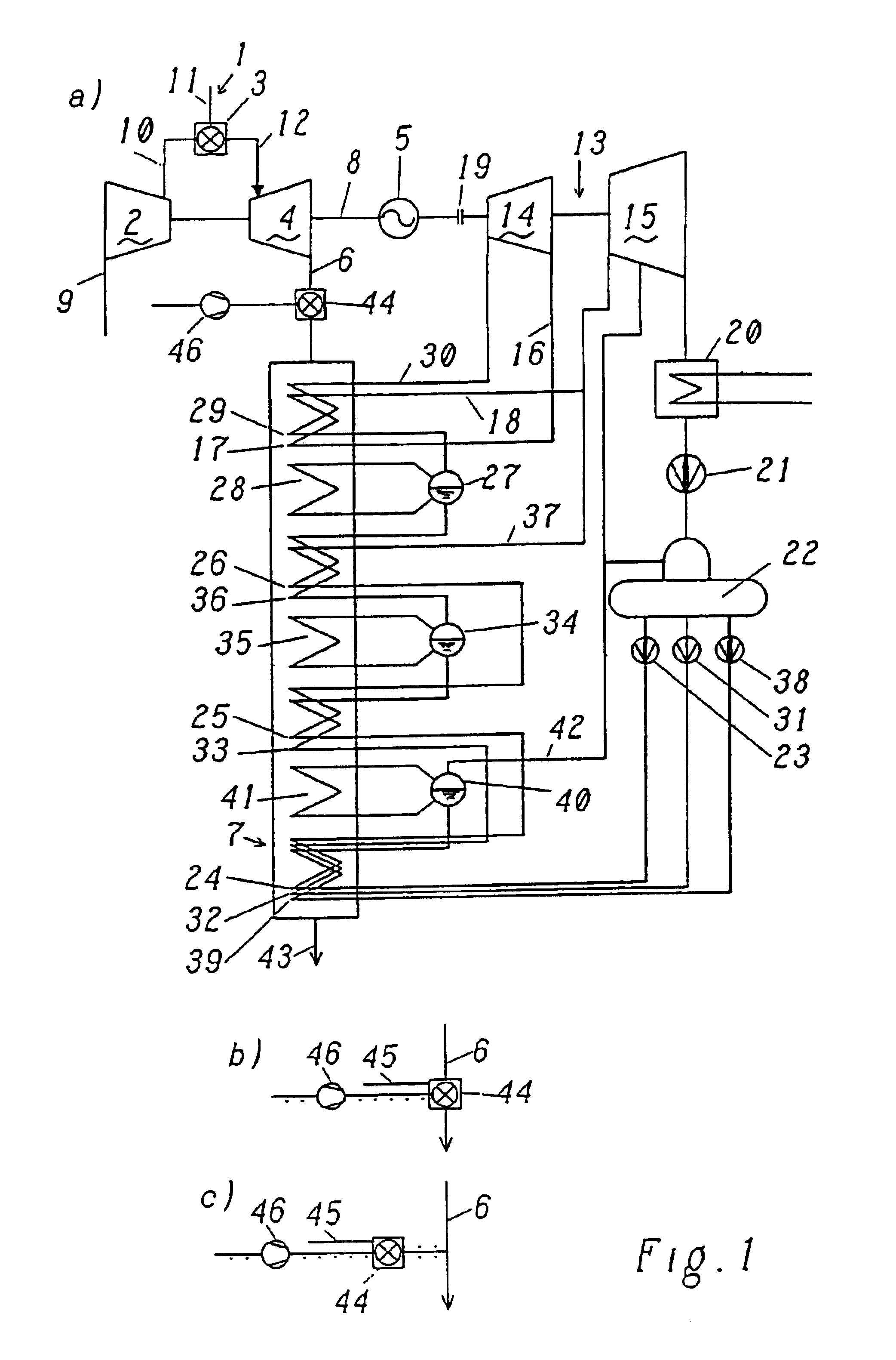 Method for maintaining a combined-cycle power station at readiness