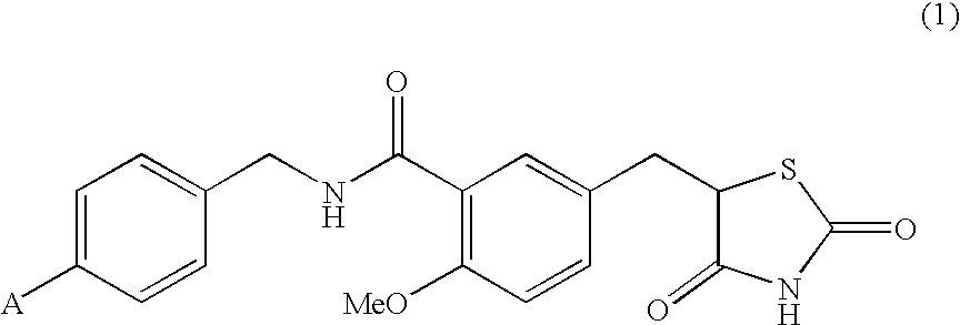 Substituted benzylthiazolidine-2, 4-dione derivatives