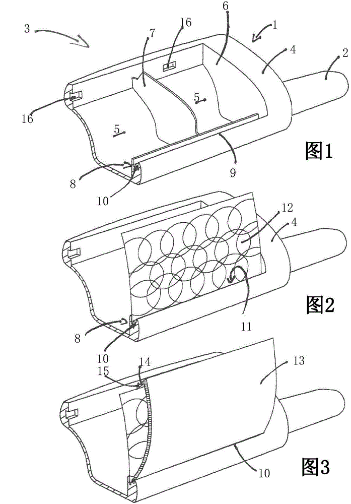 Display element for displaying information on a push handle