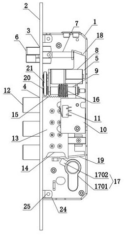 Intelligent lock unlocking and locking structure