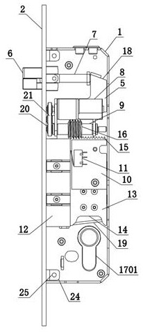 Intelligent lock unlocking and locking structure