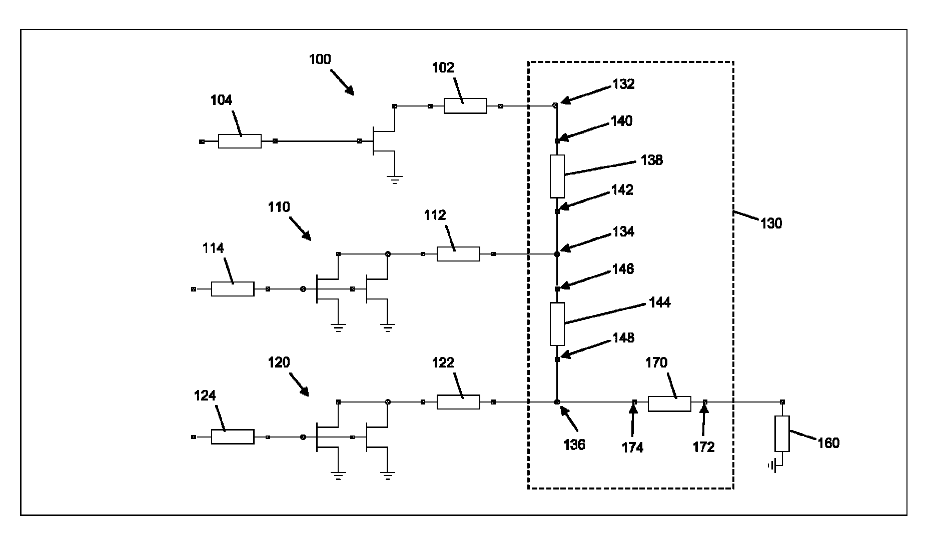 Wideband Doherty amplifier circuit with impedance combiner