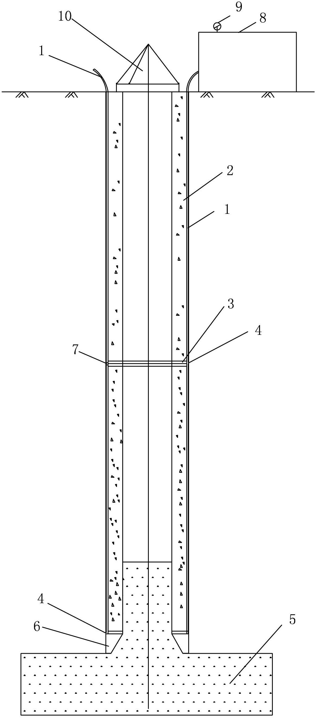 Pipe pile foundation for static-pressure grouting on pile side and rotary jet grouting at pile bottom and construction method thereof