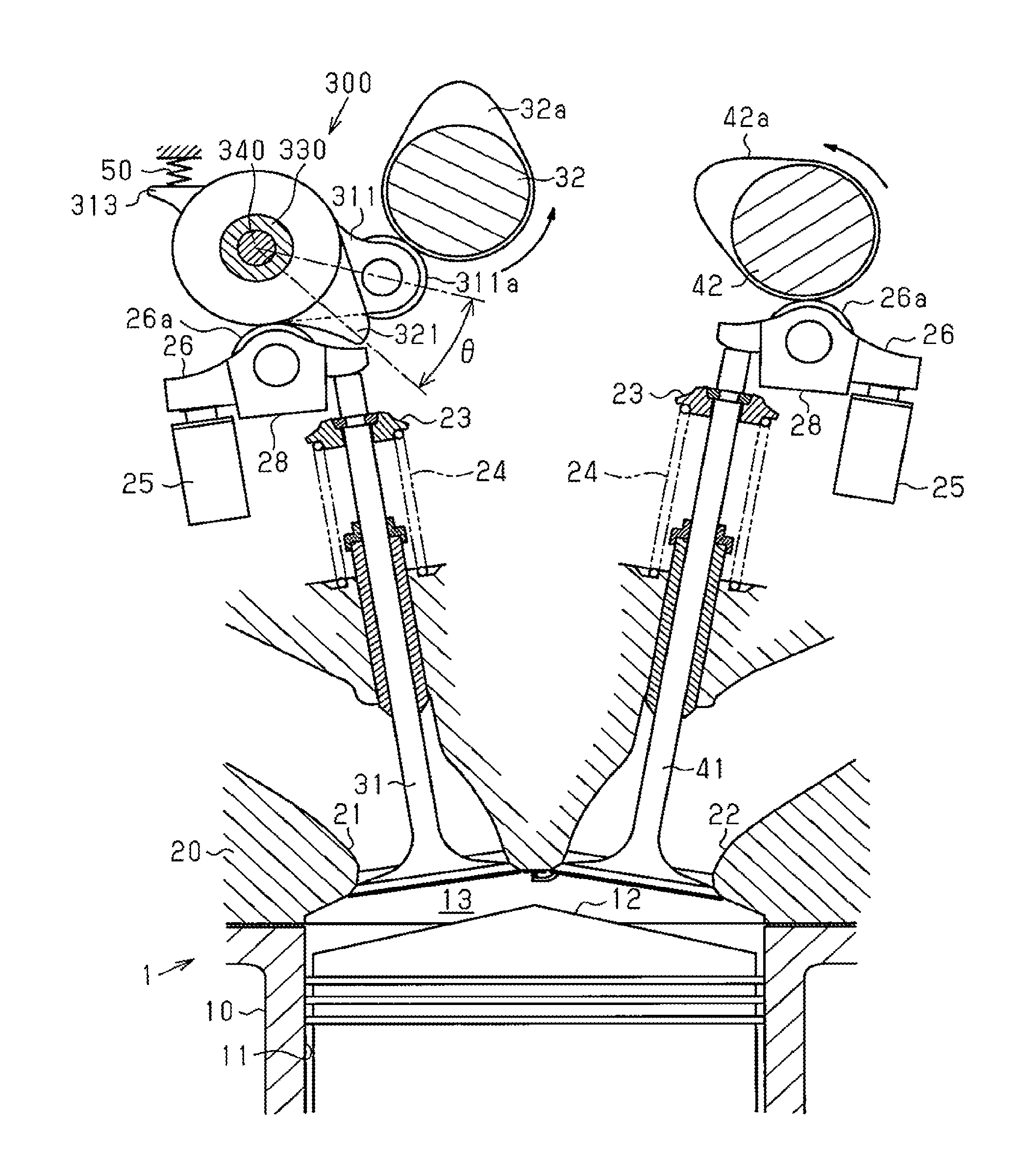 Controller for variable valve mechanism