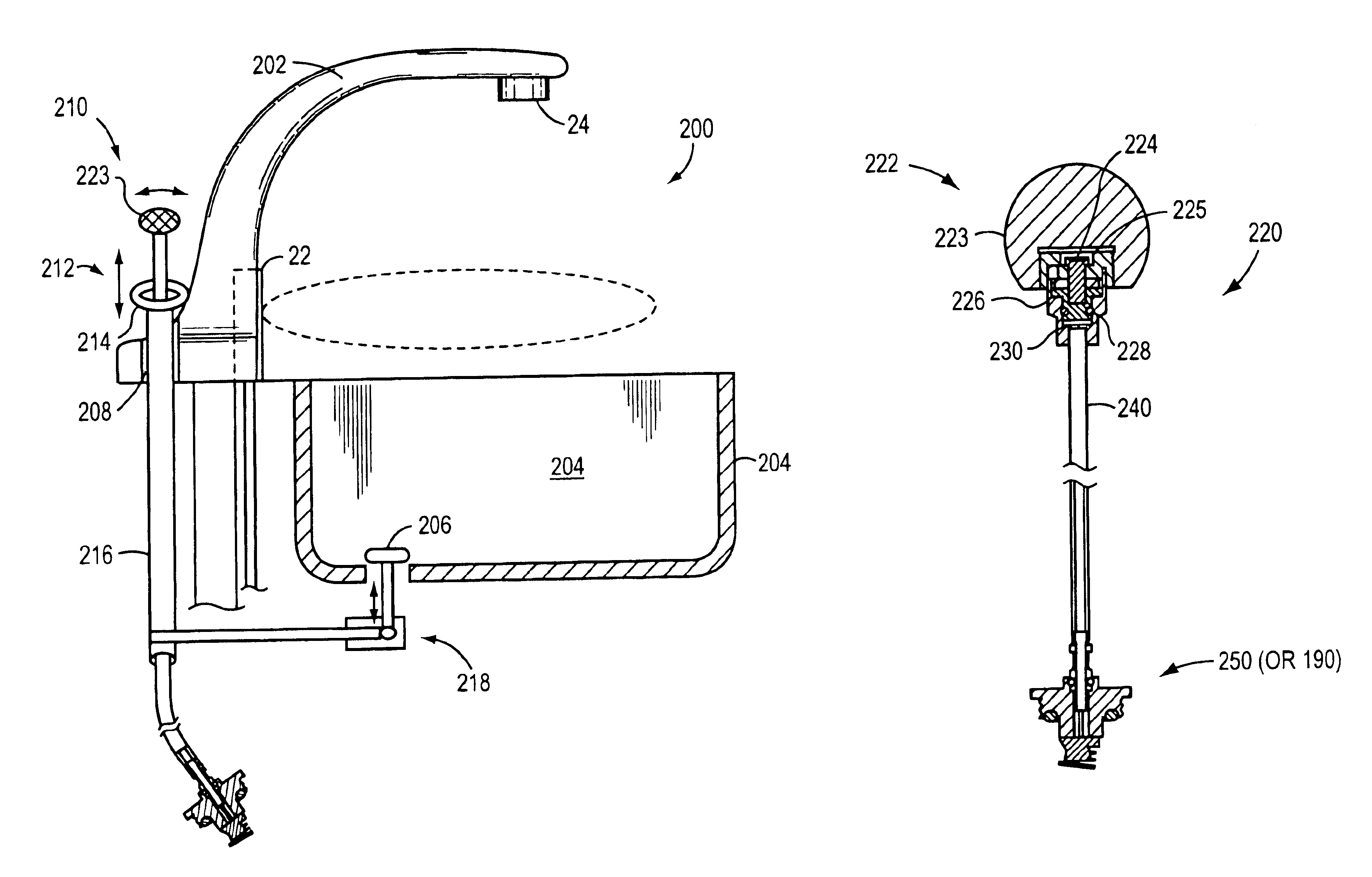 Device and method for operating at least two valves