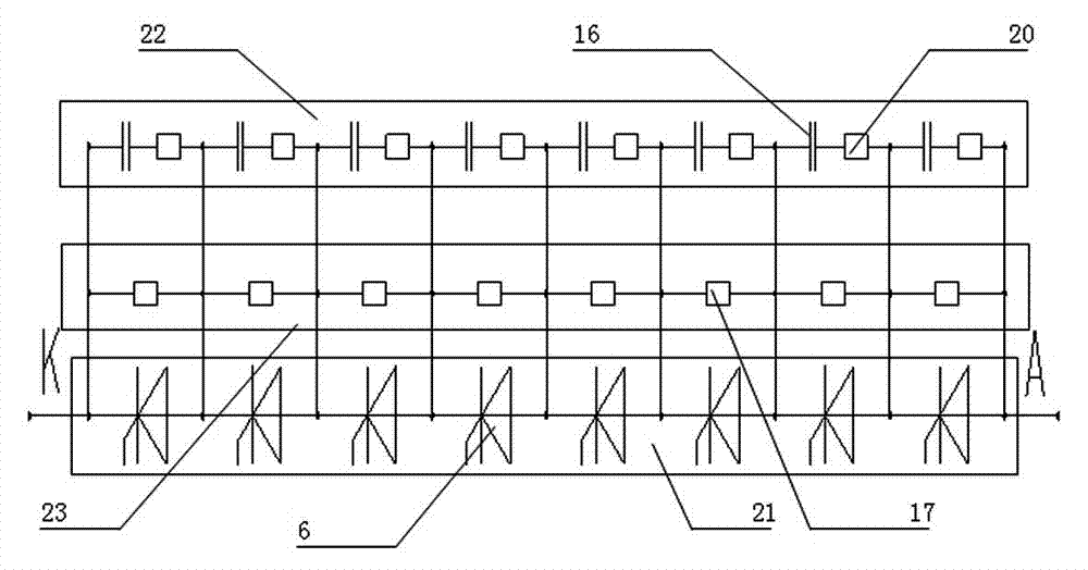 High-power discharge switch gear based on electricity triggered thyristors