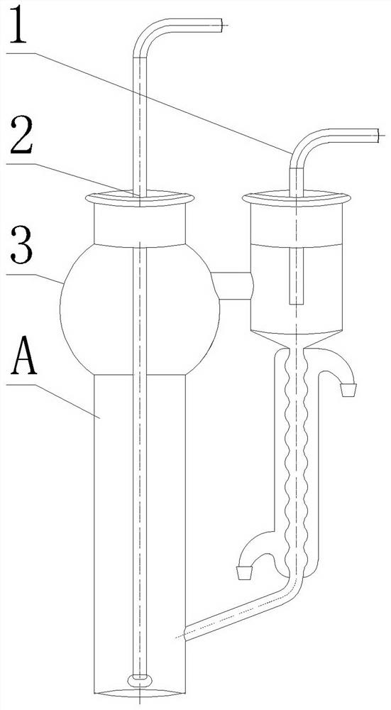 Stationary pollution source waste gas circulating fluidized bed type mercury sampling bottle