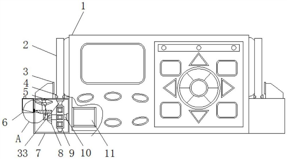 Control instrument with wire guide structure