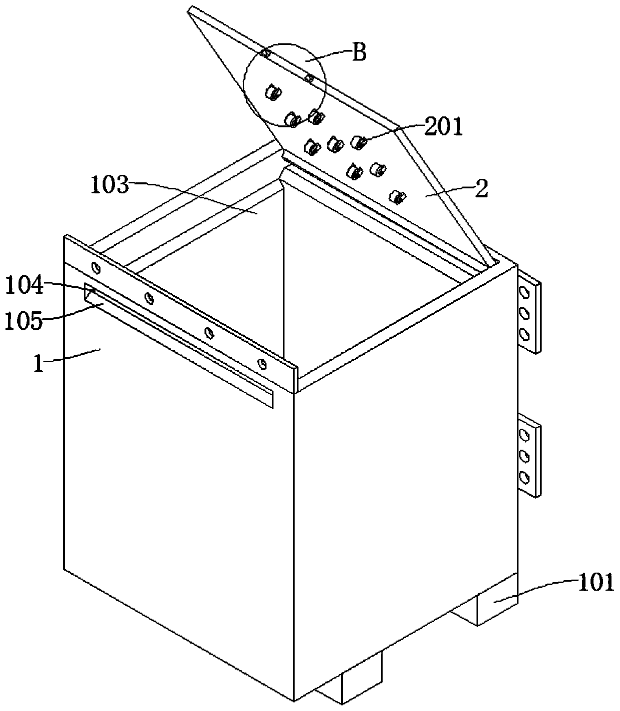 Storage box convenient to chip transportation