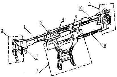 Automobile steering support beam assembly
