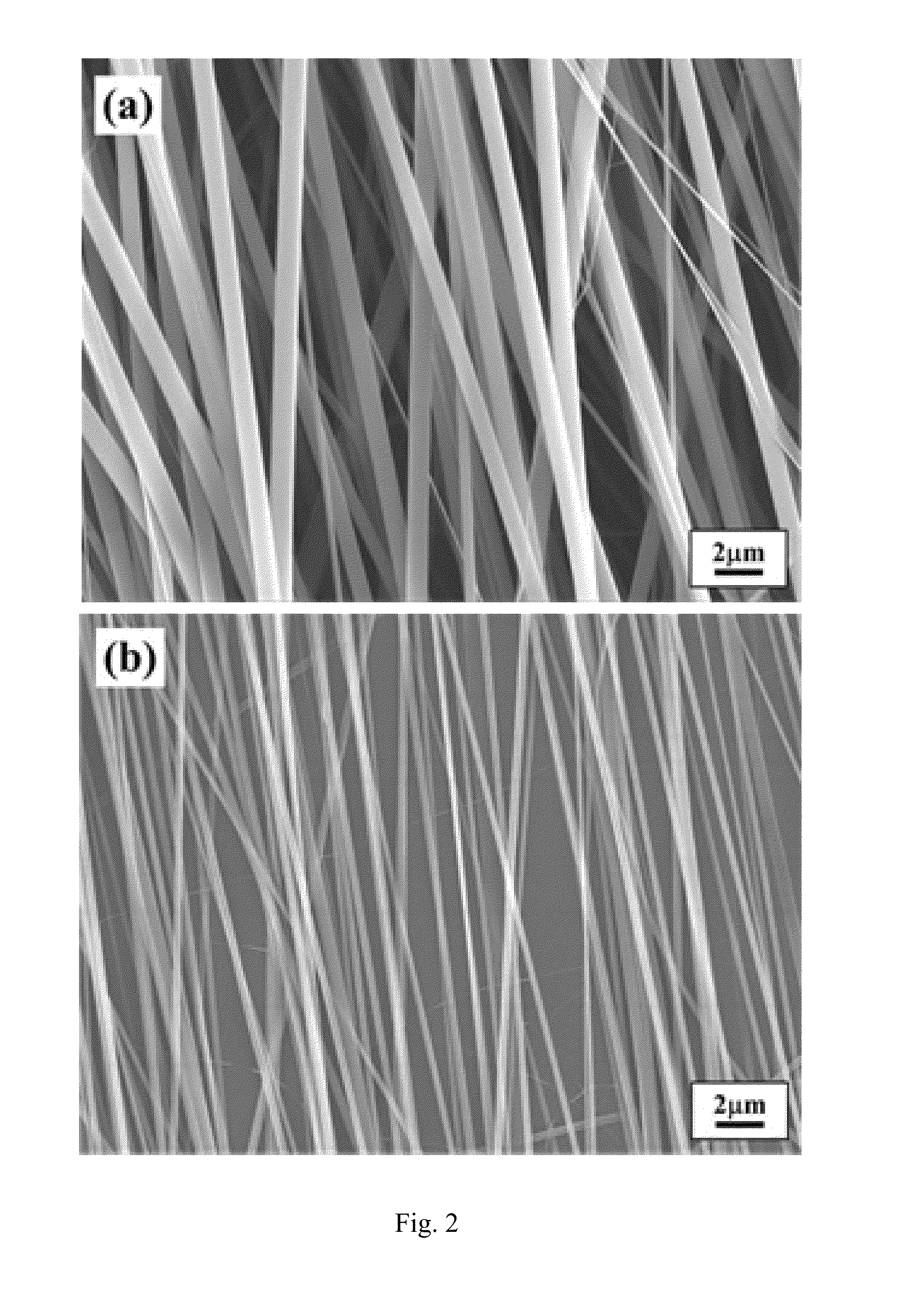 Nanofiber and photovoltaic device comprising patterned nanofiber