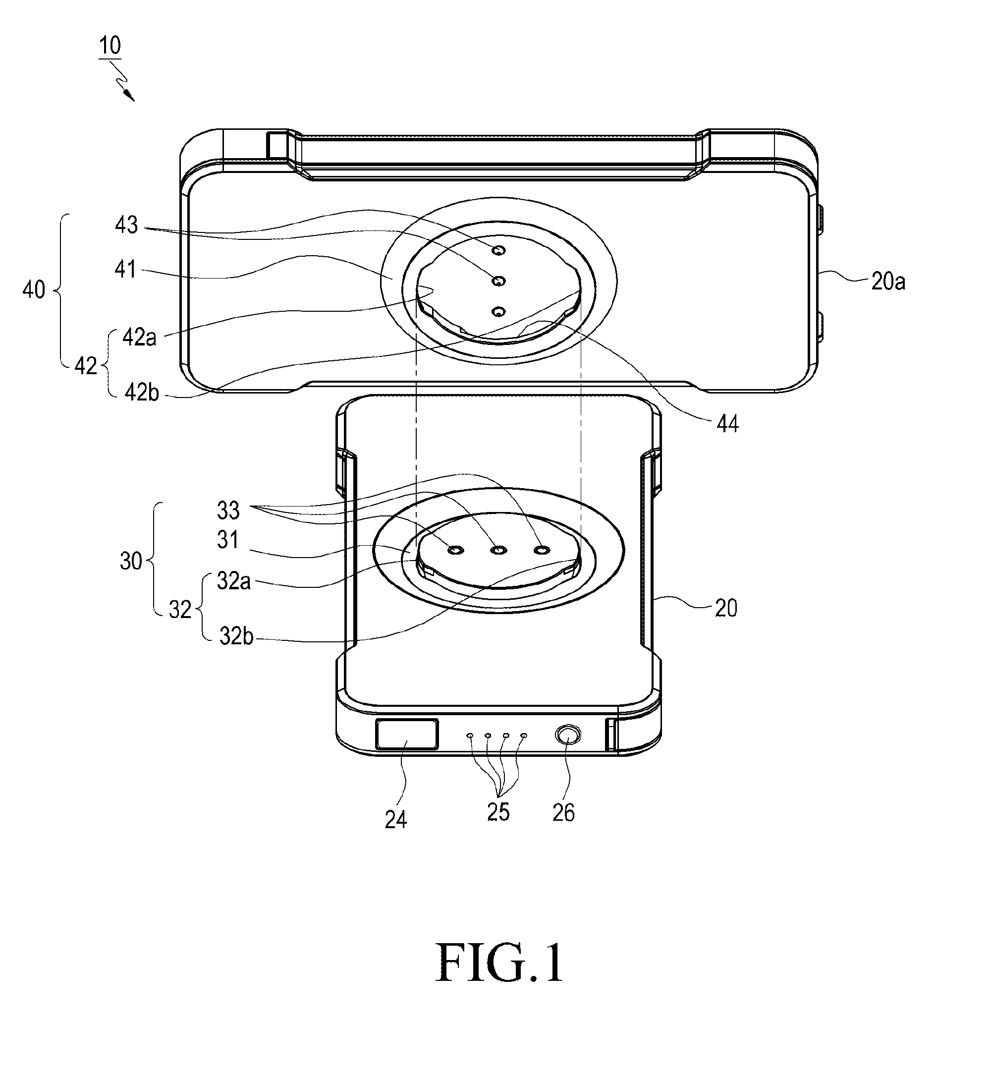Auxiliary battery device for electronic device