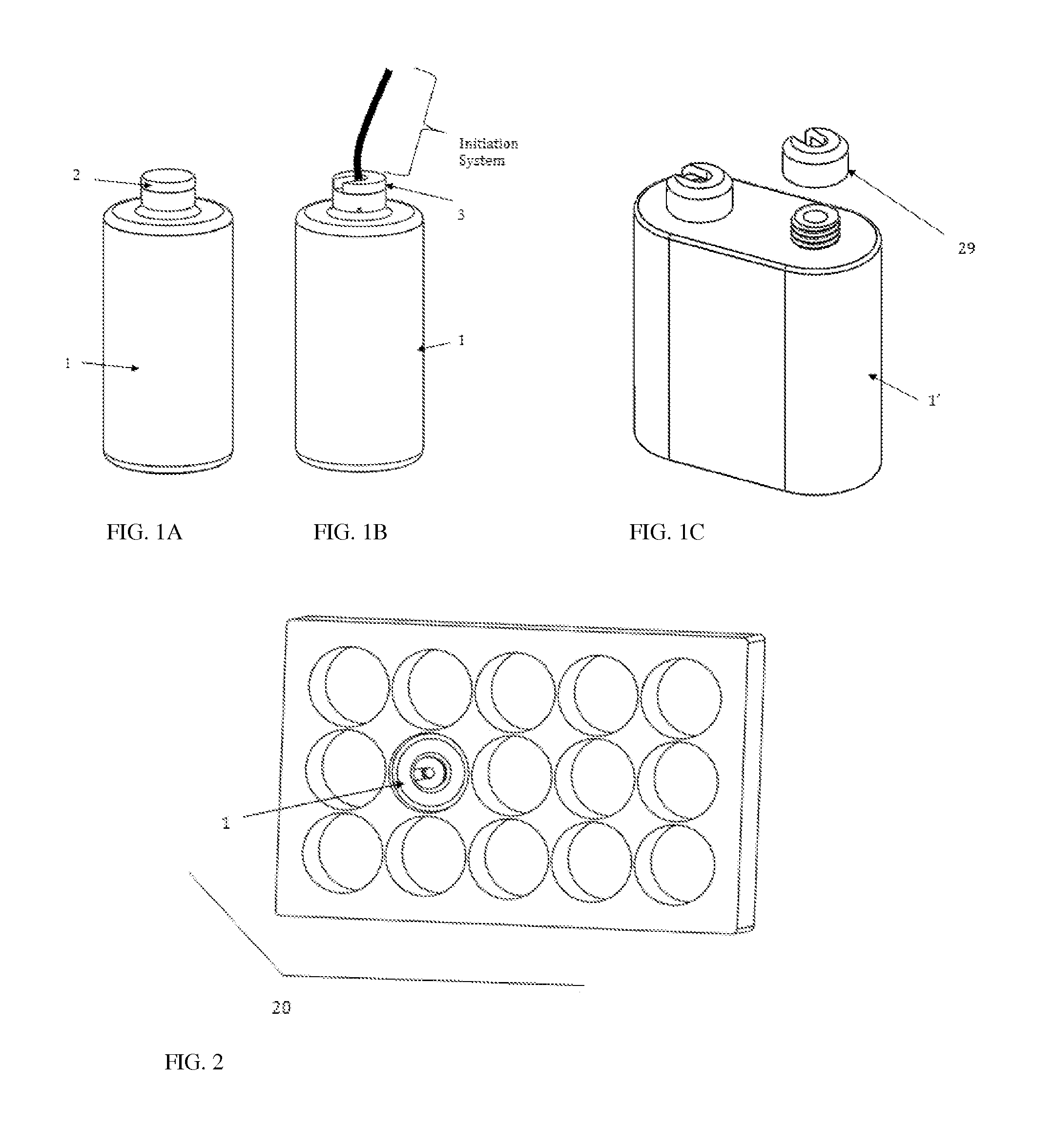 Foam explosive containers