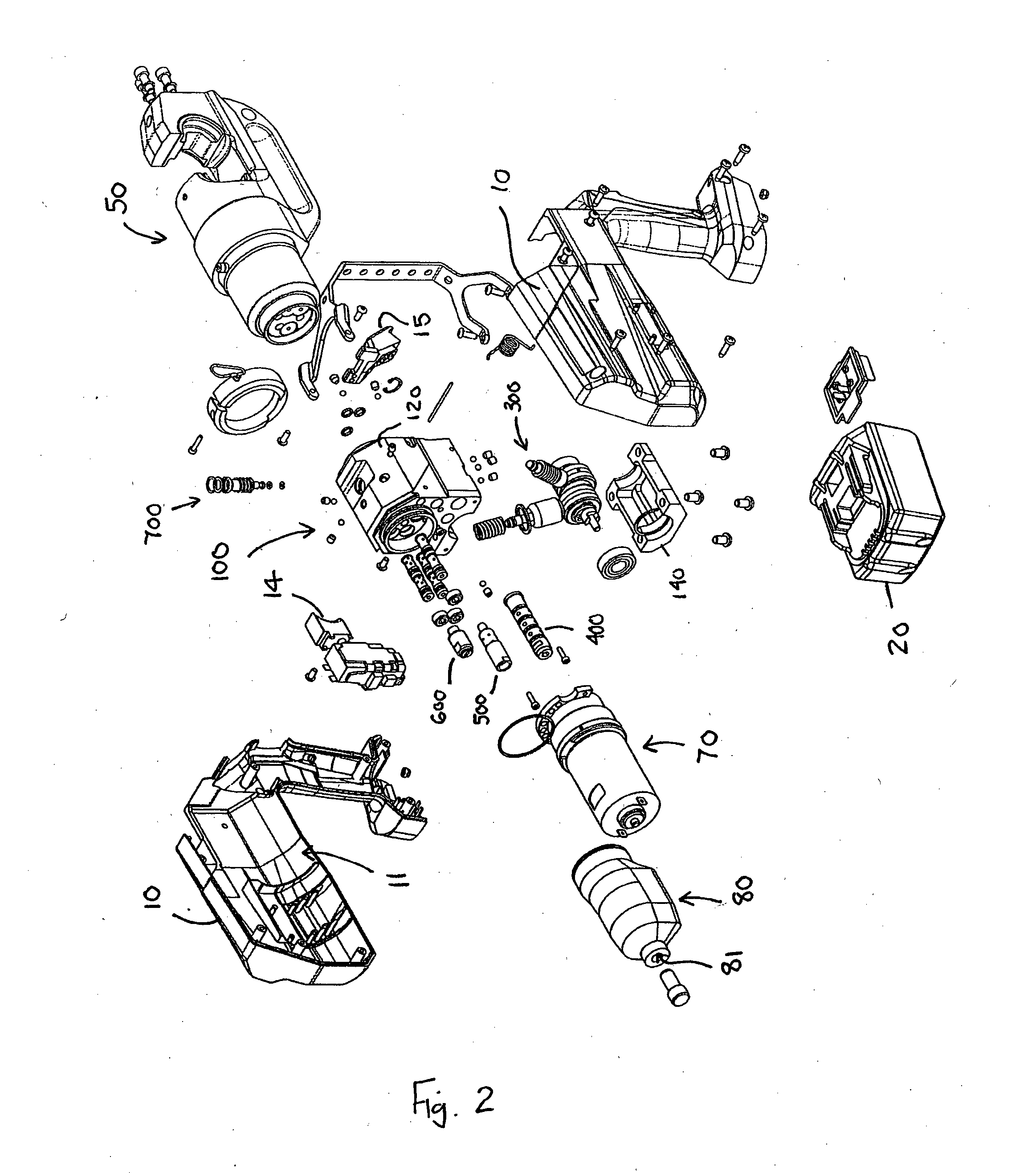 Hydraulically actuated tool and valve assembly therefor