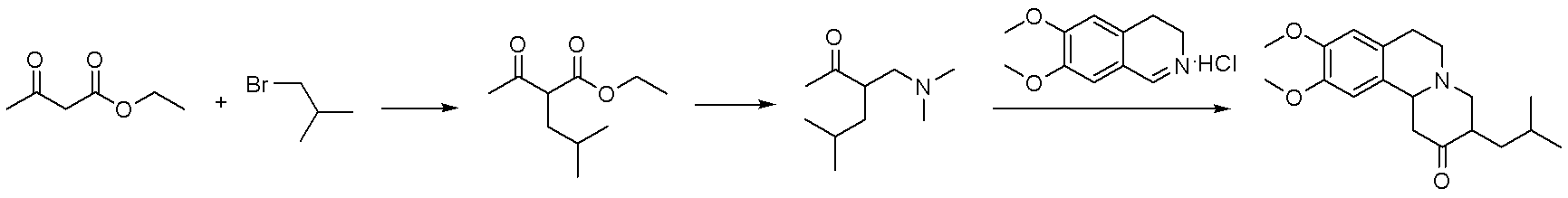 Method for synthesizing tetrabenazine