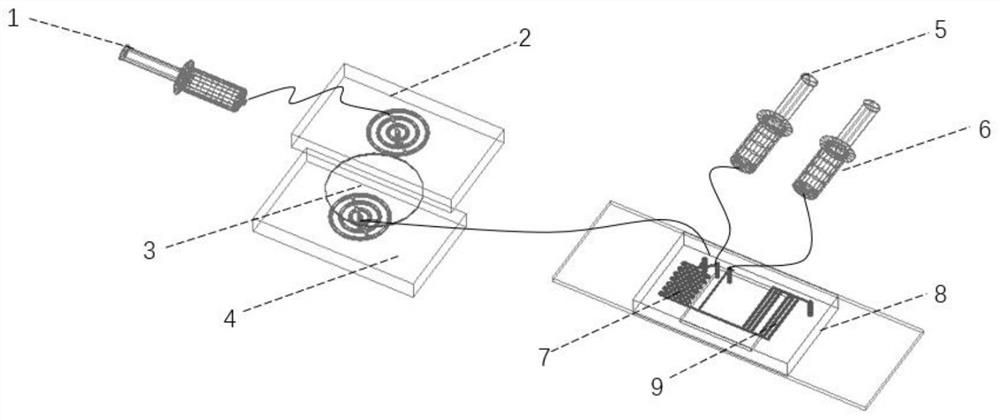 Cerebrospinal fluid exosomal RNA detection device, system and method based on microfluidic technology