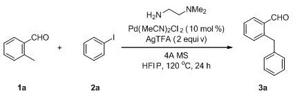 Synthesis method of 2-benzylbenzaldehyde derivative