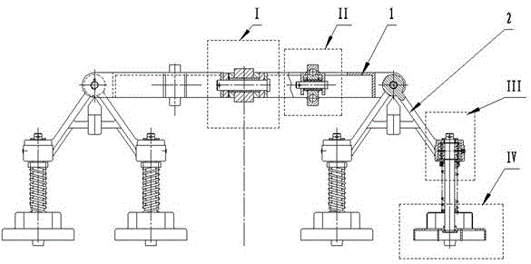 A connection device between drag chain and tire mold in latex production line