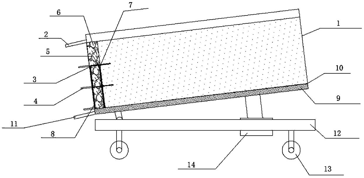 Removable slope-varying testing device for observing overland runoff and stratified interflow