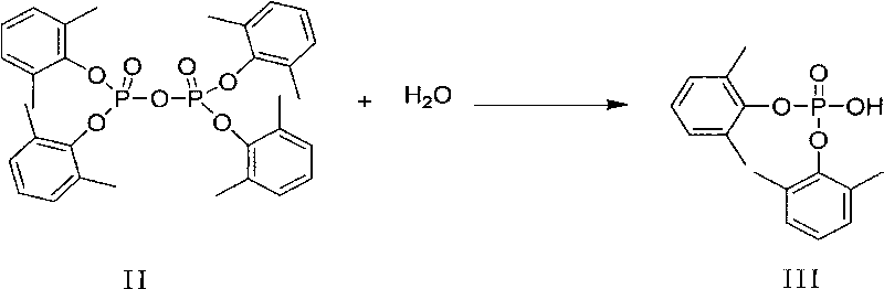 Method for preparing retardant resorcinol bis(2,6-dimethyl ployphosphate ester)