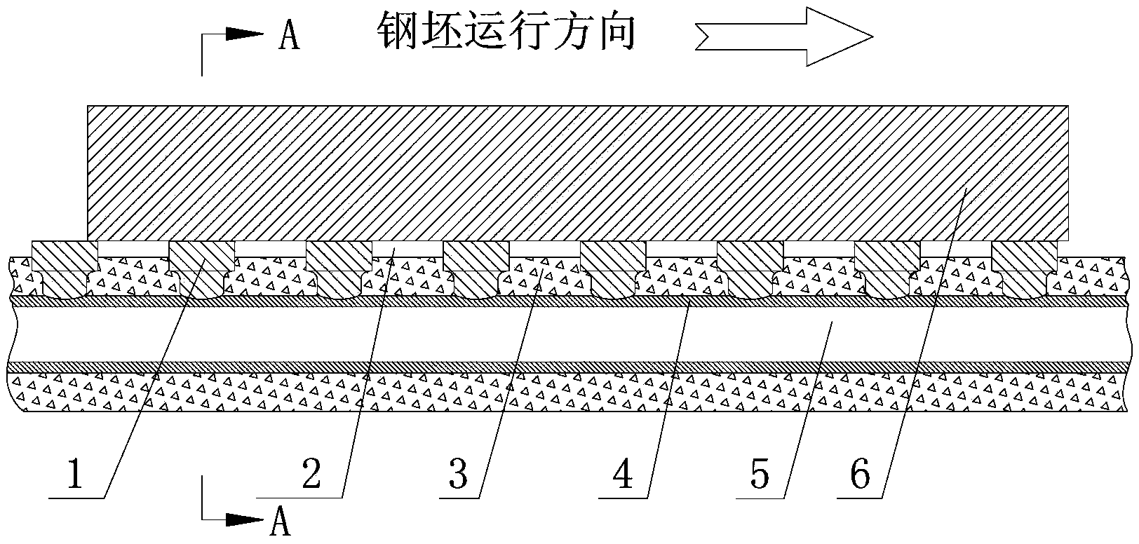 Method for decreasing walking beam heating furnace steel billet water beam black mark