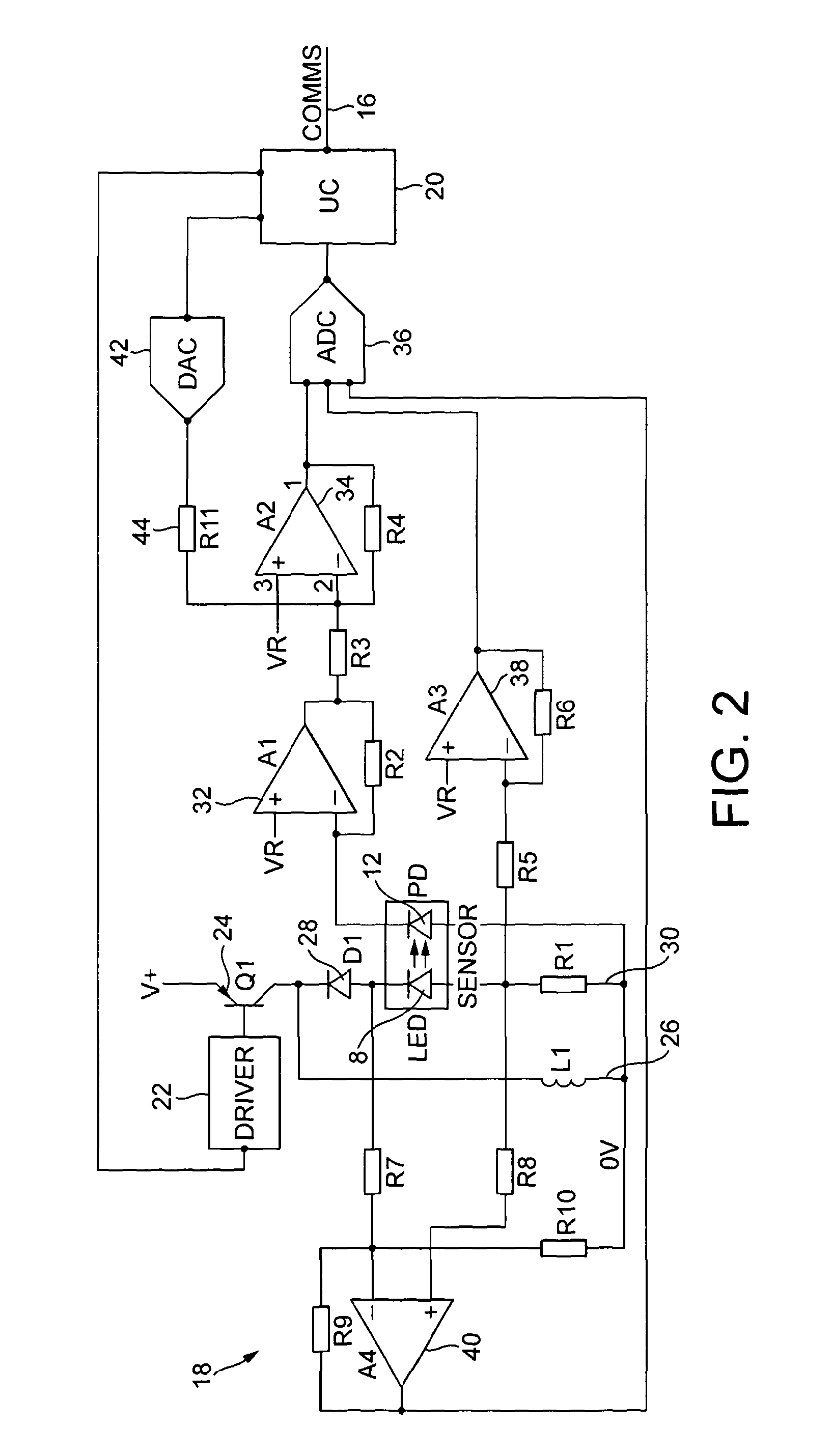 Apparatus and method for generating light pulses from leds in optical absorption gas sensors