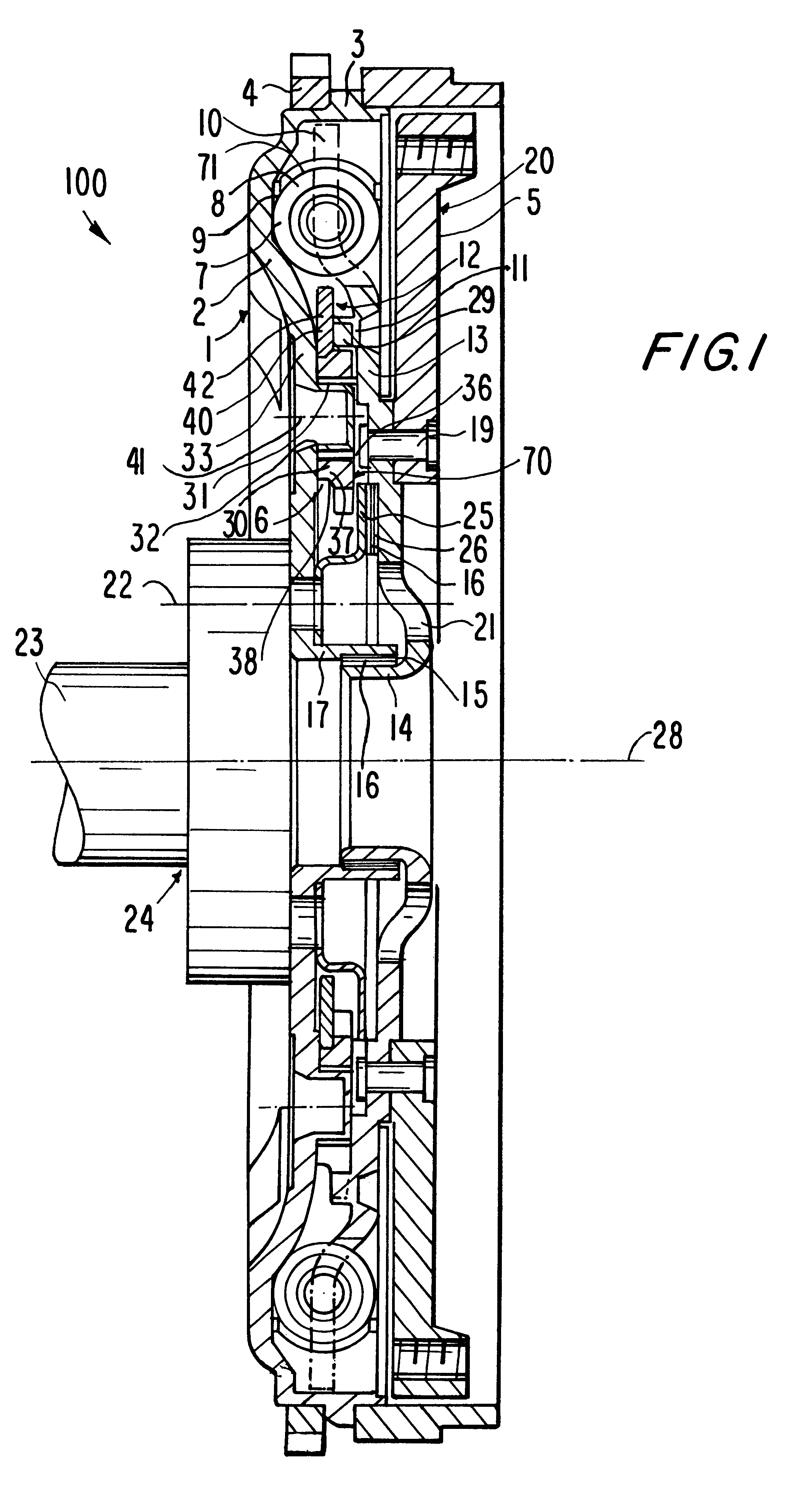 Torsional vibration damper with movable masses