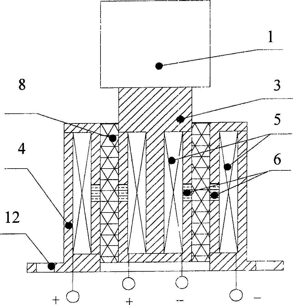 Magnetic flowing deformation elastomer frequency shift type attenuator and control method