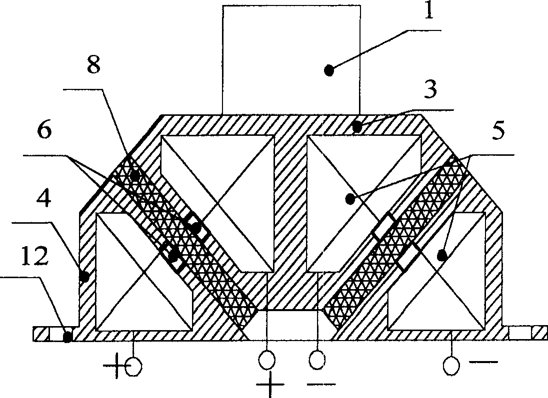 Magnetic flowing deformation elastomer frequency shift type attenuator and control method