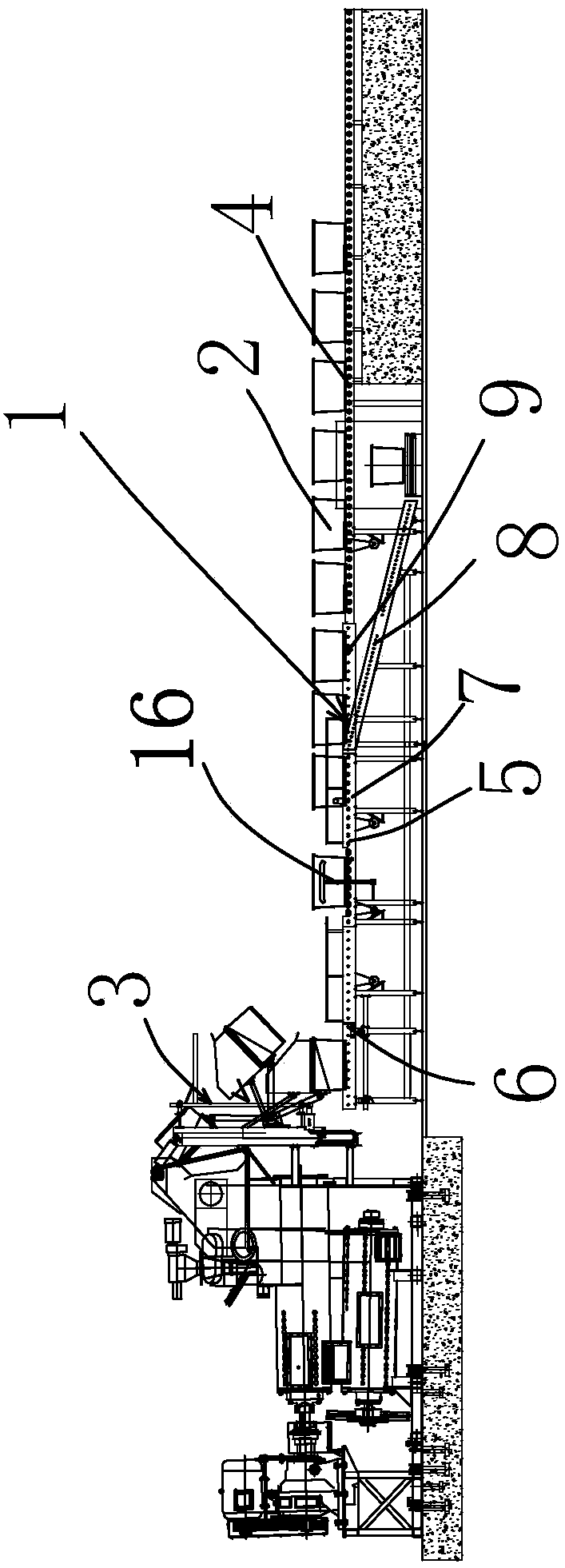 Automatic conveying and rapping system for medical waste treatment