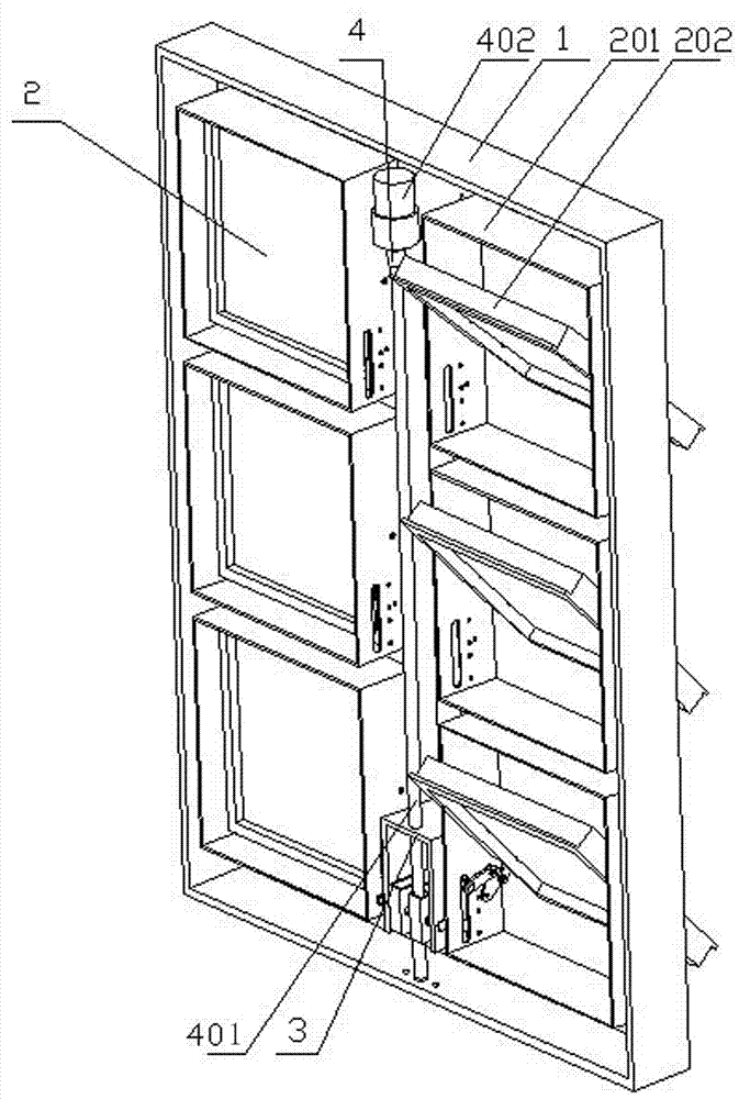 Window opener based on glass curtain wall