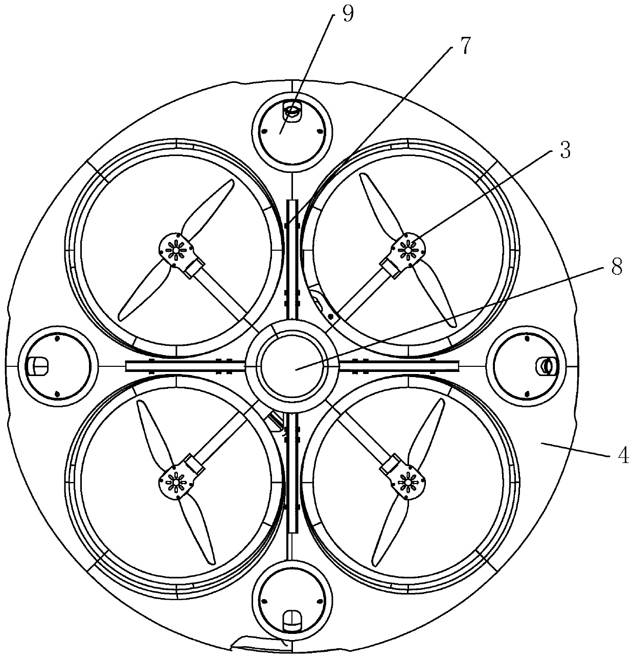 Disk-shaped duct type unmanned aerial vehicle