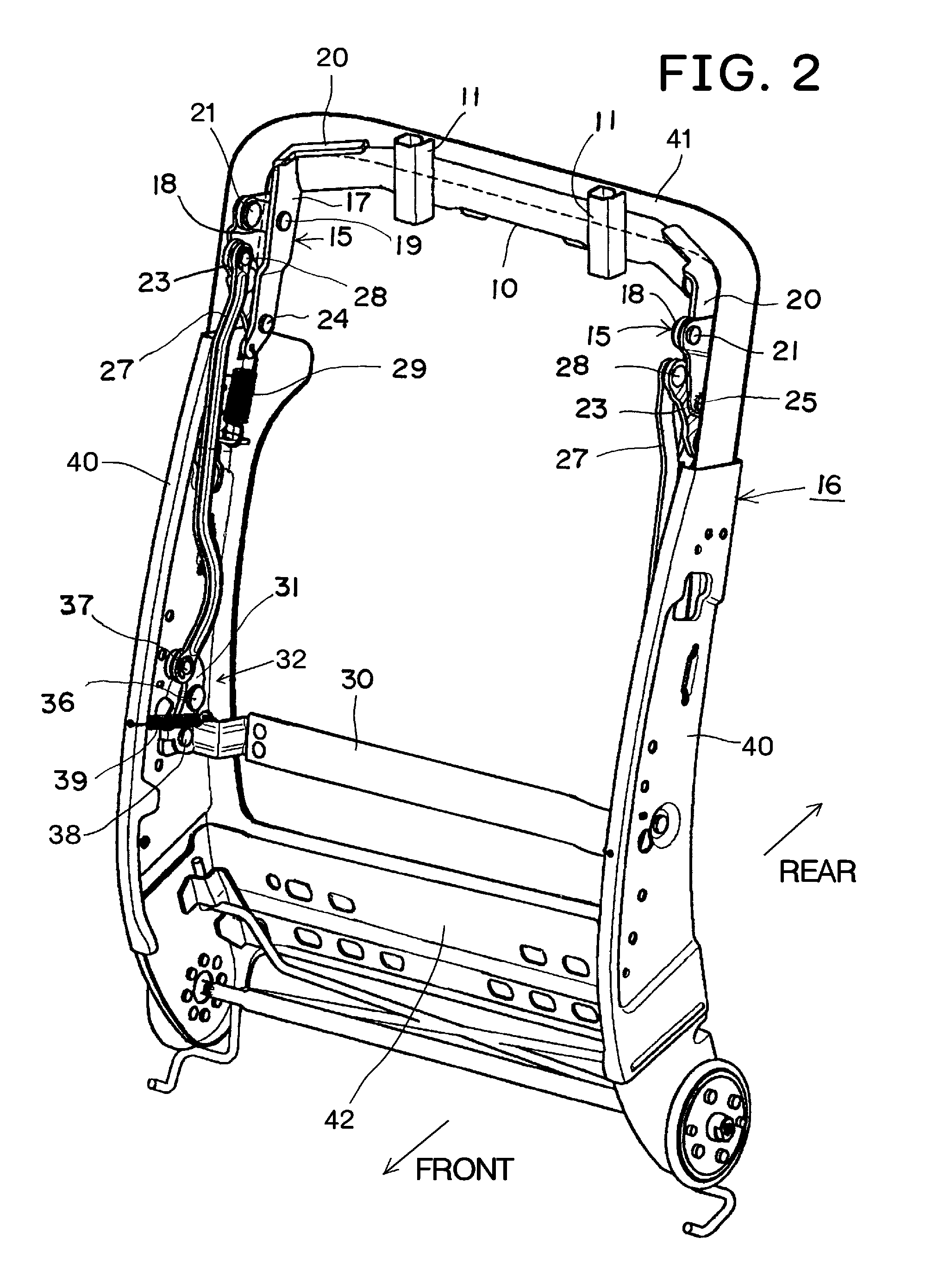 Coupling mechanism for headrest of vehicle seat