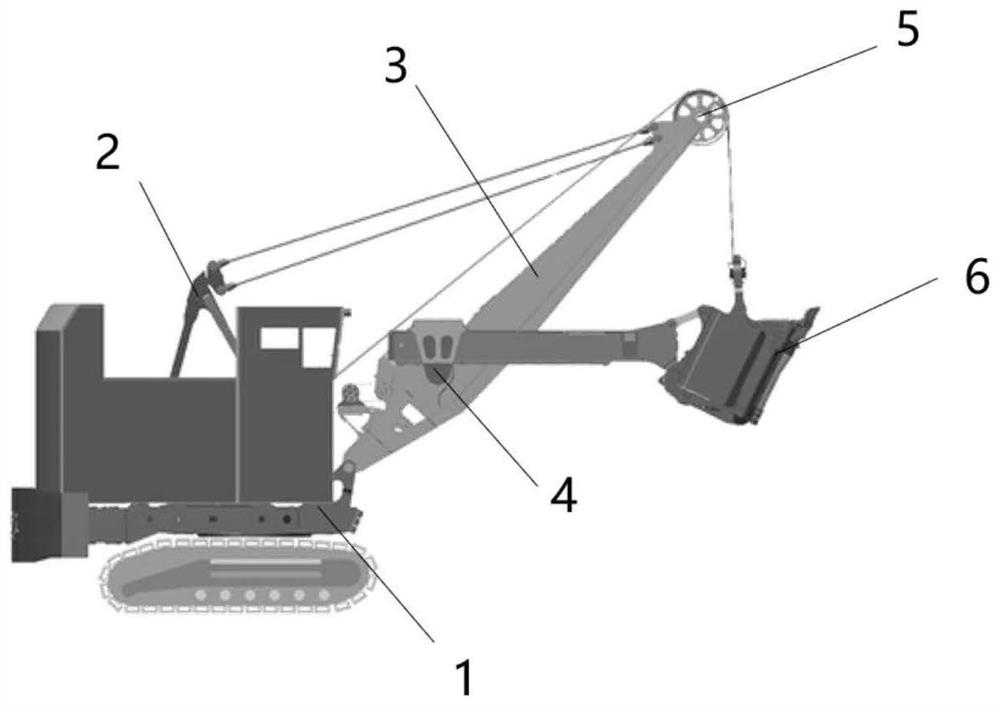 Structural performance digital twinborn body construction method of intelligent excavator