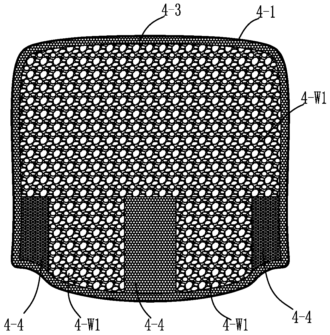 A kind of elastic layered cushion and seat