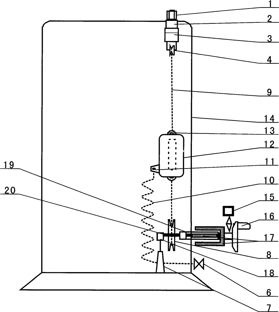 Multipoint sampling and indicating apparatus of arch-roof tank