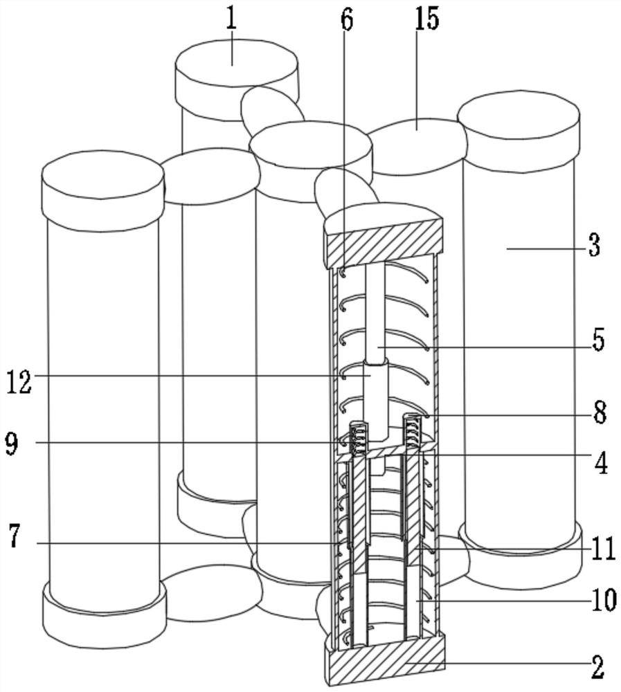 A combined spring body with reinforced support